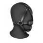 Imbracatura viso con morso Head Harness with Solid Ball Gag Black