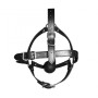 Head Harness with Solid Ball Gag Black