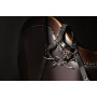 Head Harness with Spider Gag and Nose Hooks Black