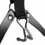Head Harness with Spider Gag and Nose Hooks Black