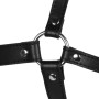 Head Harness with Breathable Ball Gag and Nose Hooks Black