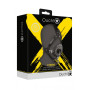 Open Mouth Gag Head Harness with Plug Stopper Black