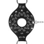 Open Mouth Gag Head Harness with Plug Stopper Black