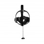 Open Mouth Gag Head Harness with Plug Stopper Black