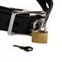 Open Mouth Gag Head Harness with Plug Stopper Black