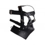 Head Harness with Zip-up Mouth and Lock Black