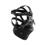 Head Harness with Zip-up Mouth and Lock Black