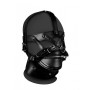 Head Harness with Zip-up Mouth and Lock Black
