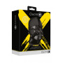 Head Harness with Zip-up Mouth and Lock Black