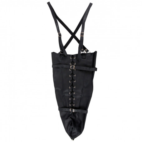Lace-up Full Sleeve Arm Restraint Black
