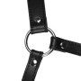 Head Harness with Mouth Cover and Breath Ball Gag Black