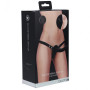 Silicone Ribbed Strap-On Adjustable Black
