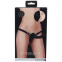 Silicone Ribbed Strap-On Adjustable Black
