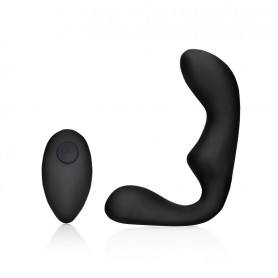 Pointed Vibrating Prostate Massager with Remote Control Black