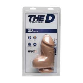 Realistic penis big clear Fat D + Balls FIRMSKYN -