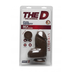 Dual density chocolate coarse dildo Fat D + Balls ULTRASKYN