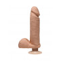 Realistic vibrator Perfect D Vibrating with Balls - ULTRASKYN - 8" / 20 cm - Caramel