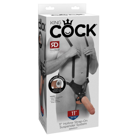 Strap on imbragatura con fallo vaginale realistico king kock dildo flesh