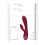 Smooth Silicone Rabbit Vibrator Dark Cherry
