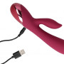 Smooth Silicone Rabbit Vibrator Dark Cherry