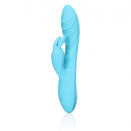 Vibratore vaginale Ribbed Ultra Soft Silicone Rabbit Vibrator Glacial Blue