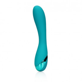 Smooth Silicone G-Spot Vibrator Teal Blue