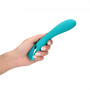 Smooth Silicone G-Spot Vibrator Teal Blue