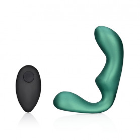Pointed Vibrating Prostate Massager with Remote Control Metallic Green