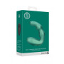 Bent Vibrating Prostate Massager with Remote Control Metallic Green