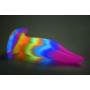 silicone creature phallus Unicorn Tongue Glow in the Dark Rainbow