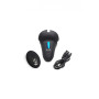 Anello fallico per pene e testicoli 10X Silicone Cock & Ball Ring + Taint Stim - Black
