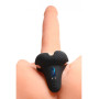 Phallic ring for penis and testicles 10X Silicone Cock & Ball Ring + Taint Stim - Black