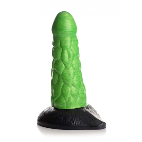 Reptilian Dildo Radioactive Reptile Thick Scaly Silicone Dildo