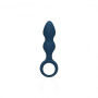 Teardrop Shaped Anal Plug Small Baltic Blue