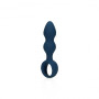 Teardrop Shaped Anal Plug Small Baltic Blue