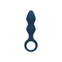 Teardrop Shaped Anal Plug Medium Baltic Blue