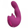 Yumi Triple Motor G-Spot Finger Motion Vibrator and Flickering Tongue Stimulator Pink