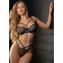 Completo intimo reggiseno con perizoma Fishnet bra set with straps