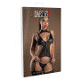 Completo intimo reggiseno e perizoma con giarrettiera Wetlook Zipper Cami Garter Set