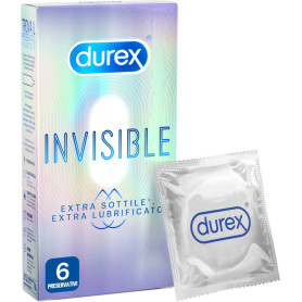 Preservativi durex INVISIBLE EXTRA LUBE 6 PEZZI