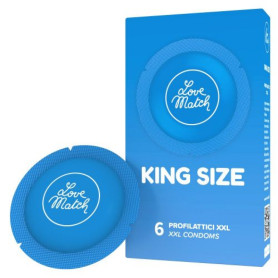 King Size Condoms Love Match 6-piece condoms