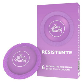 Preservativi resistenti Profilattici love match 6 pezzi
