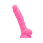 Phallus with suction cup Model 1 7" Pink Glow in the Dark