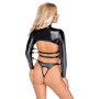 Completo intimo top a manica lunga e perizoma set bdsm