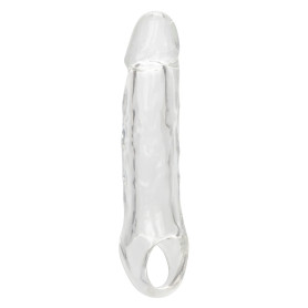 Phallic sheath with testicle ring Clear Extension 5.5 In