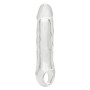 Phallic sheath with testicle ring Clear Extension 6.5 In