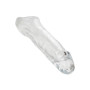 Phallic sheath with testicle ring Clear Extension 6.5 In