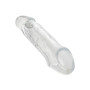 Phallic sheath with testicle ring Clear Extension 6.5 In