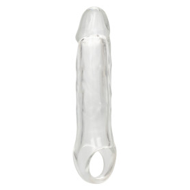 Phallic sheath with testicle ring Clear Extension 7.5 In