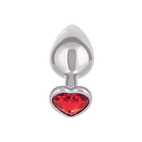 Anal plug with stone Jewel Large Ruby Heart Plug